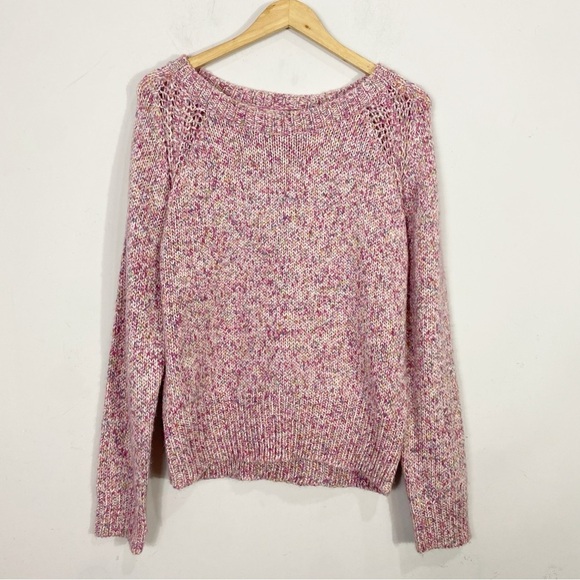 Belle du Jour Chunky Knit Confetti Sweater Crewneck Pink - Picture 3 of 8